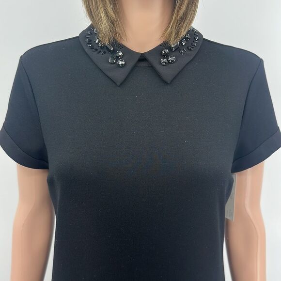 Maidon Jules‎ Black Collared Dress Sz Small NWT - Picture 2 of 3